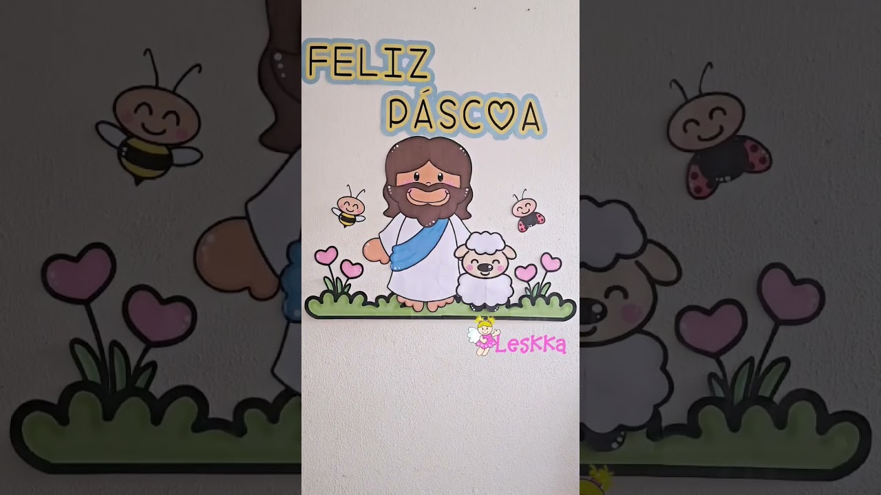 Painel de Páscoa!Compre o PDF em leskka.com e monte esse painel fofo!