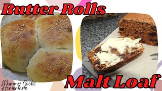 Homemade Bread Series - Part 3 - Malt Loaf - Butter Rolls #bread #homemade #food #breadmaker