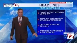 Download lagu WPRI 12 Weather Now 9/12/25 Isolated Shower, Mostly Dry Weekend mp3