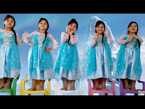 FUI CLONADA - Five littles Elsas Jumping on the bed song, nursery rhyme for children, baby songs