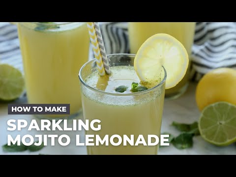 How to Make Healthy Sparkling Mojito Lemonade