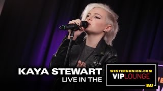 Kaya Stewart performs live inside the WesternUnion.com VIP Lounge