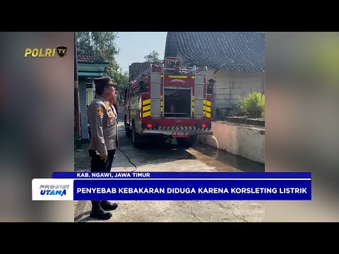 POLSEK NGAWI KOTA SIGAP BANTU EVAKUASI WARGA YANG ALAMI KEBAKARAN RUMAH