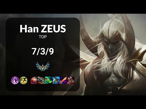 Han Zeus Aatrox vs T1 Doran Akali TOP - KR CHALLENGER Patch 15.11