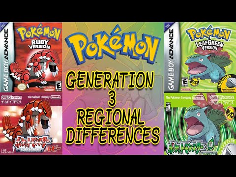 Regional Differences in Pokemon - Generation 3.