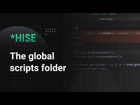 HISE: Sharing scripts between projects || Global scripts folder