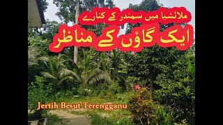 A view of village beside ocean in the Malaysia 🔥🚜