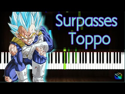 Saiyan's Pride - Vegeta Surpasses God Toppo Theme on Piano [Synthesia]