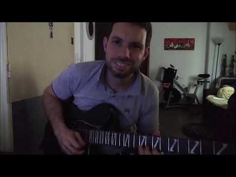 Funk guitar solo playthrough Power Funk II Jam Track in A minor - BJT #49