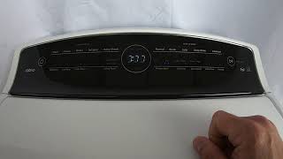 Whirlpool Cabrio washing machine diagnostic mode with touchscreen