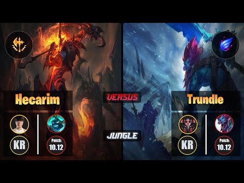 Haru HECARIM (Jungle) [Conqueror] VS TRUNDLE - Grandmaster KR Patch 10.12