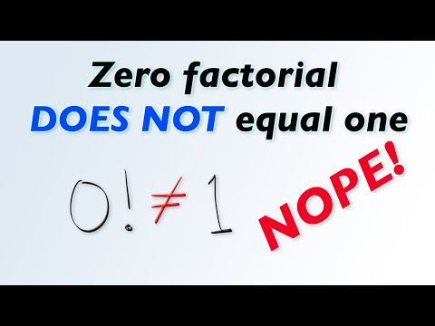 Zero factorial DOES NOT equal 1 - Explained!
