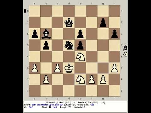 Licznerski, Lukasz vs Jaksland, Tim | 55th Biel Master Chess Open 2022, Switzerland