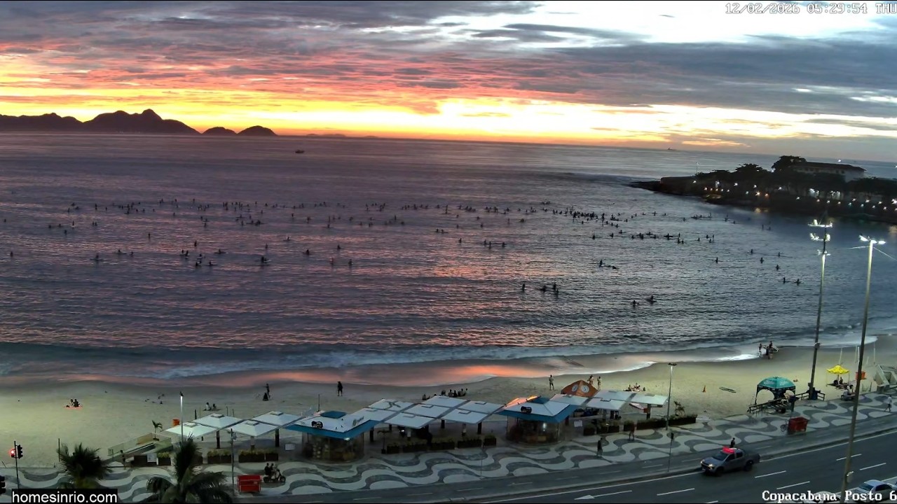 Live webcam view of Copacabana Beach Posto 6 View