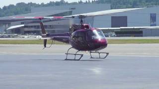 preview picture of video 'Eurocopter AS350B2 Helicopter startup and takeoff at KBFI Seattle'