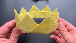 Kağıttan taç nasıl yapılır. Çok kolay origami talimatları.