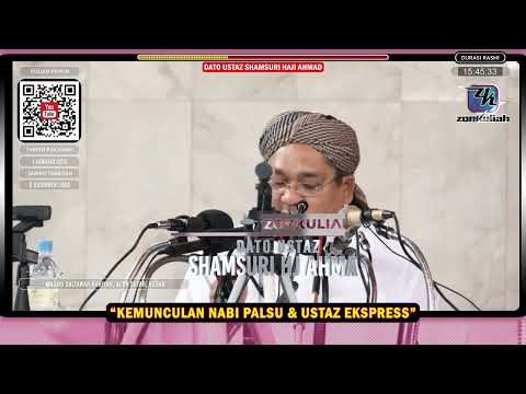 TAZKIRAH : Kemunculan Nabi Palsu Dan Ustaz Ekspress - Ustaz Shamsuri Ahmad
