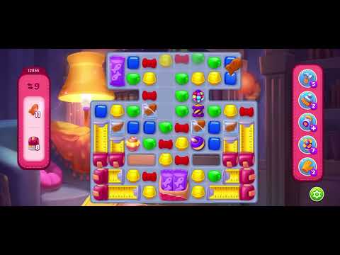 Homescapes level 12855 - no booster gameplay