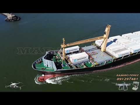 VIDEO DRON MINI 3 LLEGADA AL PUERTO DE MONTEVIDEO DEL PORTACONTENEDORES VARAMO. ABRIL 2026.