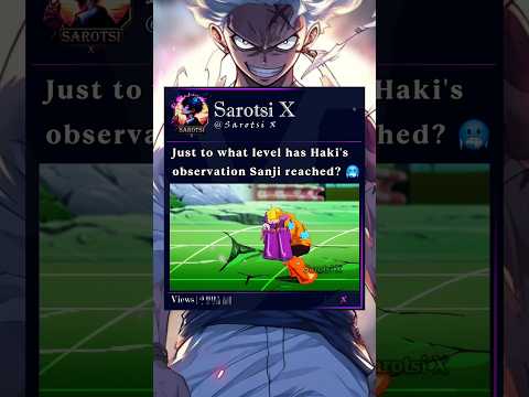 Just to what level has Haki's observation Sanji reached? #sanji #bonney #kuma #onepiece