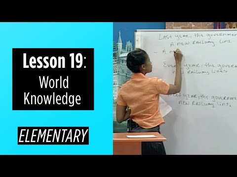 Elementary Levels - Lesson 19: World Knowledge