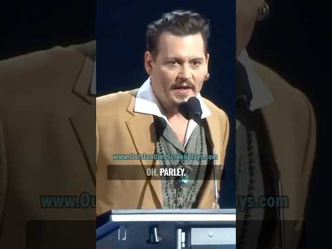 Johnny Depp jumps into Jack Sparrow character