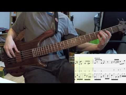 GrooveCell - Bass & Drum Grooves - funk_0001 (Video + Score) - 110 bpm - 4/4