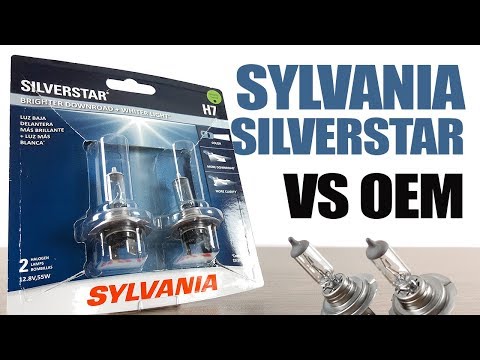 Sylvania Silverstar vs OEM / Original Headlight Bulbs Comparison