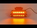 Výstražné svetlo 12V / 24V - 6x4W LED oranžový Predátor (153x103x37mm) - Video Youtube