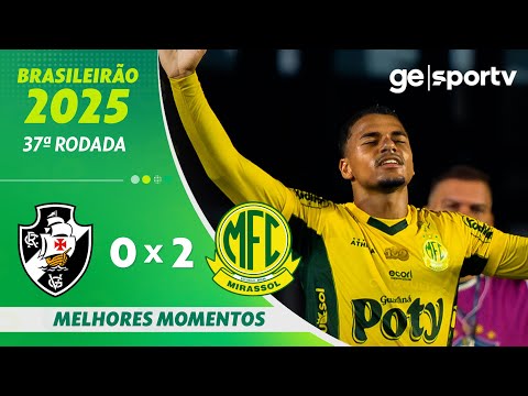 Gols e lances de Vasco da Gama x Mirassol