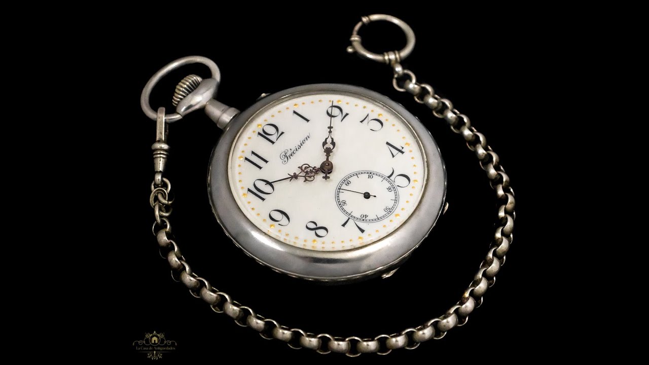 Grandísimo y antiguo reloj de bolsillo de cuerda manual de los años 1900