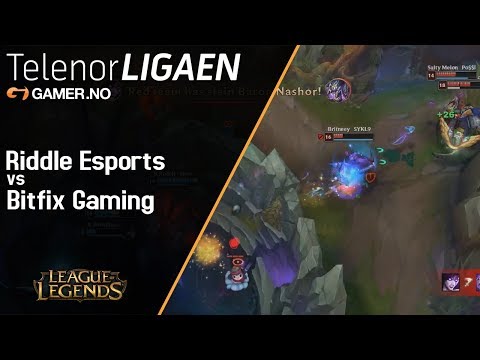 LoL: Riddle Esports vs Bitfix Gaming Highlights - Semi Finals of Telenorligaen Spring 2018