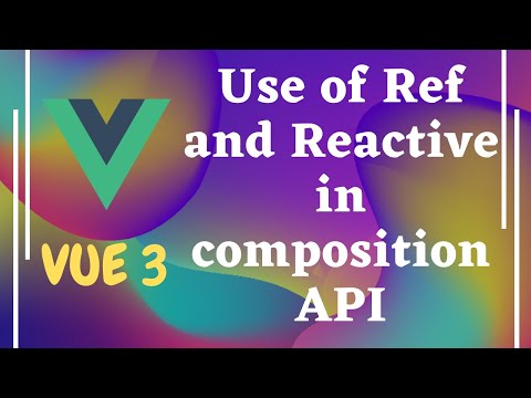 103. Use of Ref and Reactive in composition api. Apply reactive for the objects in Vuejs 3 | Vue 3.