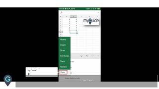 MyGuide: How to hide Gridlines in MS Excel sheet of mobile app