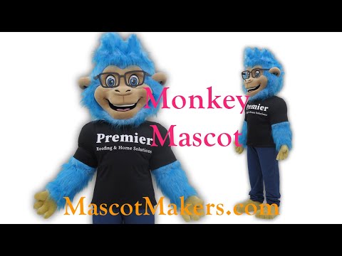 Blue Monkey Mascot Costume | Mascot Makers - Custom mascots and characters