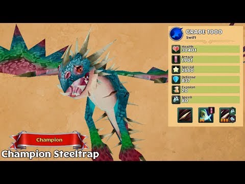 Champion Steeltrap Grade 1000 - PvP Champion Dragon Brawl | Dragons: Rise of Berk