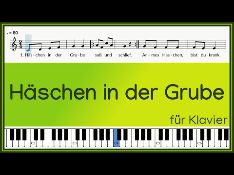 Häschen in der Grube / Lied / Text und Noten / Klavier