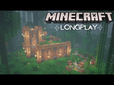 WaxFraud - Minecraft Peaceful Longplay - Relaxing Rainy Jungle, Building a Starter House (No Commentary) 1.17