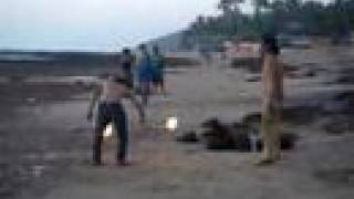 preview picture of video 'Anjuna Beach In Goa, Sunset [feb'08]'