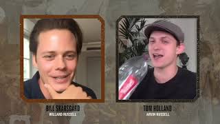 The devil all the time cast interview and q&a - Tom Hollland- Sebastian Stan- Bill Skarsgard video