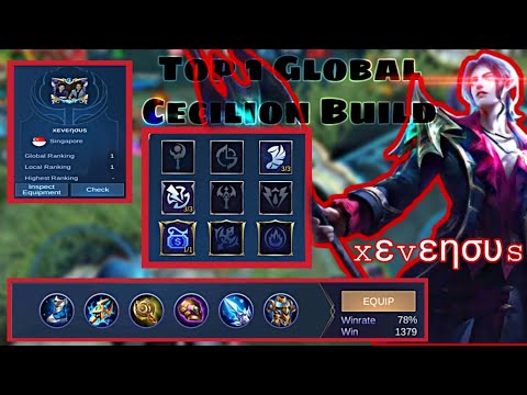 Top 1 Global Cecilion Build Gameplay | xεvεησυs Build | Late Game King | JEYEMMM ML