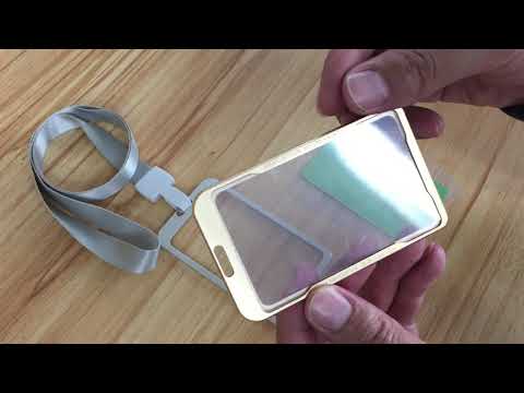 Black metal card holder, for office