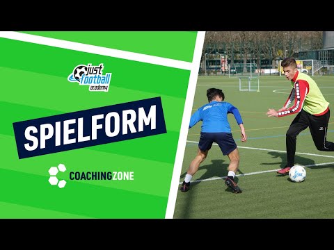 Fussballtraining: Spielform | Im 2 gegen 2 bis zum 4 gegen 3 mit Anspielern auf Dribbeltore