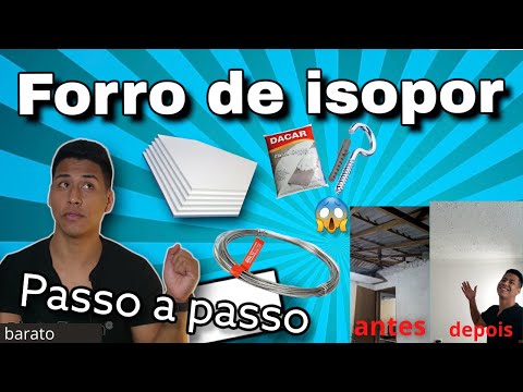 [PASSO A PASSO] como fazer  o forro de isopor rápido fácil e barato.