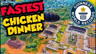 FASTEST CHICKEN DINNER IN PUBG MOBILE