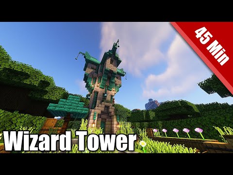 Minecraft Builds | 45 Minute Builds | Fantasy Wizard Tower