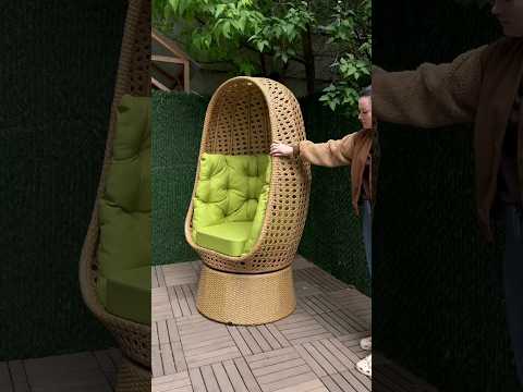 Крісло кокон поворотне Аспекту #меблі #ротанг #креслоизротанга