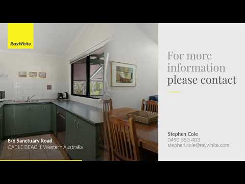 8/6 Sanctuary Road, Cable Beach, WA 6726, 3 Bedrooms, 2 Bathrooms, Unit
