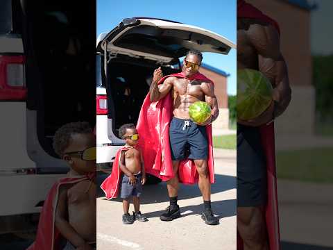 He wanted to play superhero, and I wanted to train like one, so we hit the track and did both💨🦸‍♂️