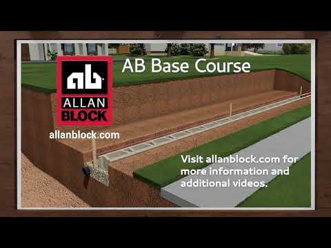 Retaining Wall Base Course Installation